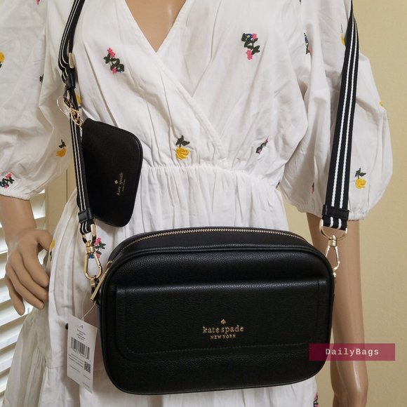 BEAUTIFUL PEBBLED LEATHER COIN PURSE ATTACHMENT ROSIE CAMERA FLAP KATE SPADE - Picture 3 of 8